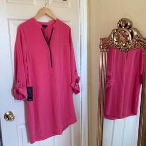 The Limited Shirt Dress Large Pink Midi